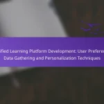 Gamified Learning Platform Development: User Preferences, Data Gathering and Personalization Techniques