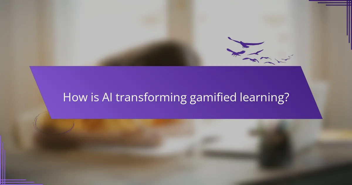 How is AI transforming gamified learning?