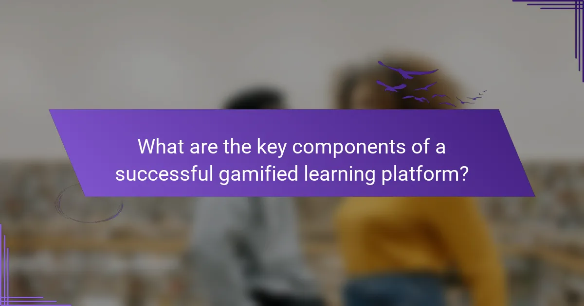 What are the key components of a successful gamified learning platform?