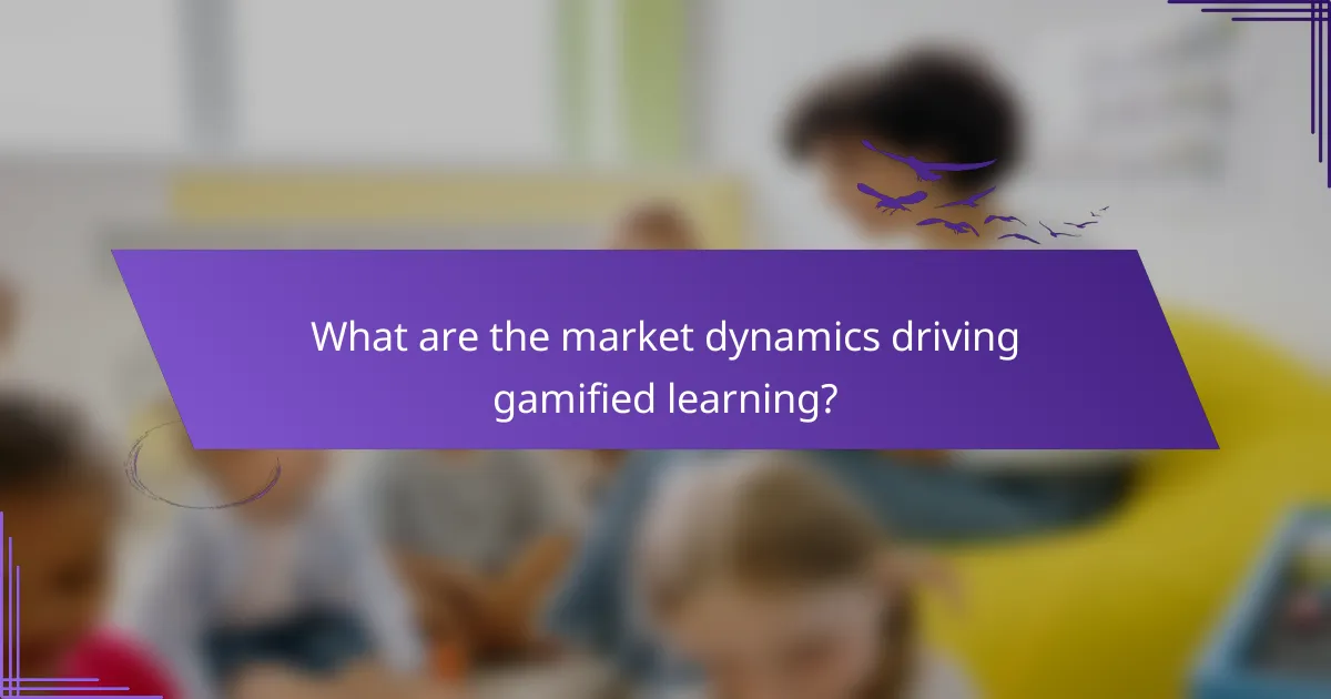 What are the market dynamics driving gamified learning?