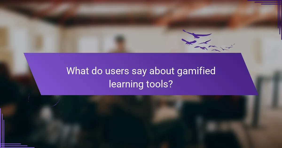 What do users say about gamified learning tools?